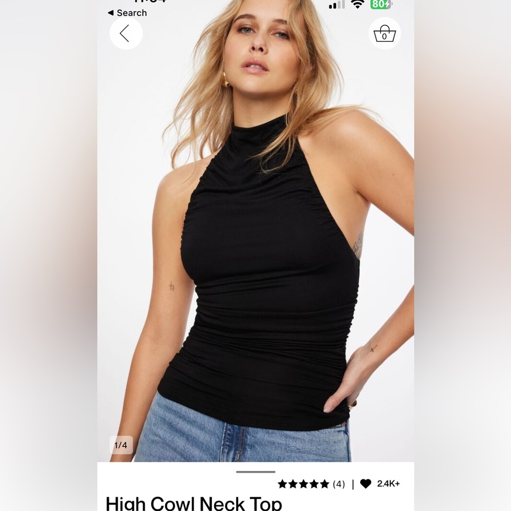 Dynamite high cowl neck top